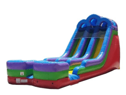 18' Retro Double Lane Wet/Dry Slide